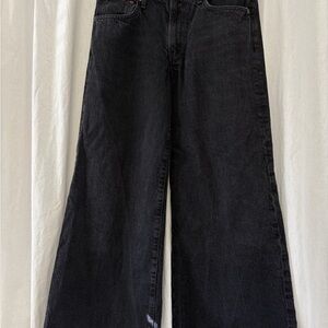 Agolde Black Wide Leg Jeans
